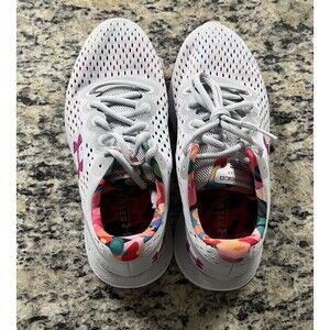 NEW Under Armour Women's 7.5 Charged Impulse Floral Running Shoes 3024264-100